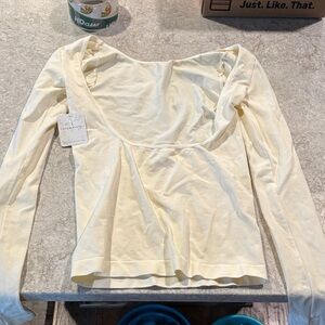 BRAND NEW FREE PEOPLE Women's Cream Long Sleeve Top